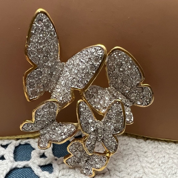 Nolan Miller 5 butterfly necklace slide 2 way EUC - Picture 6 of 9